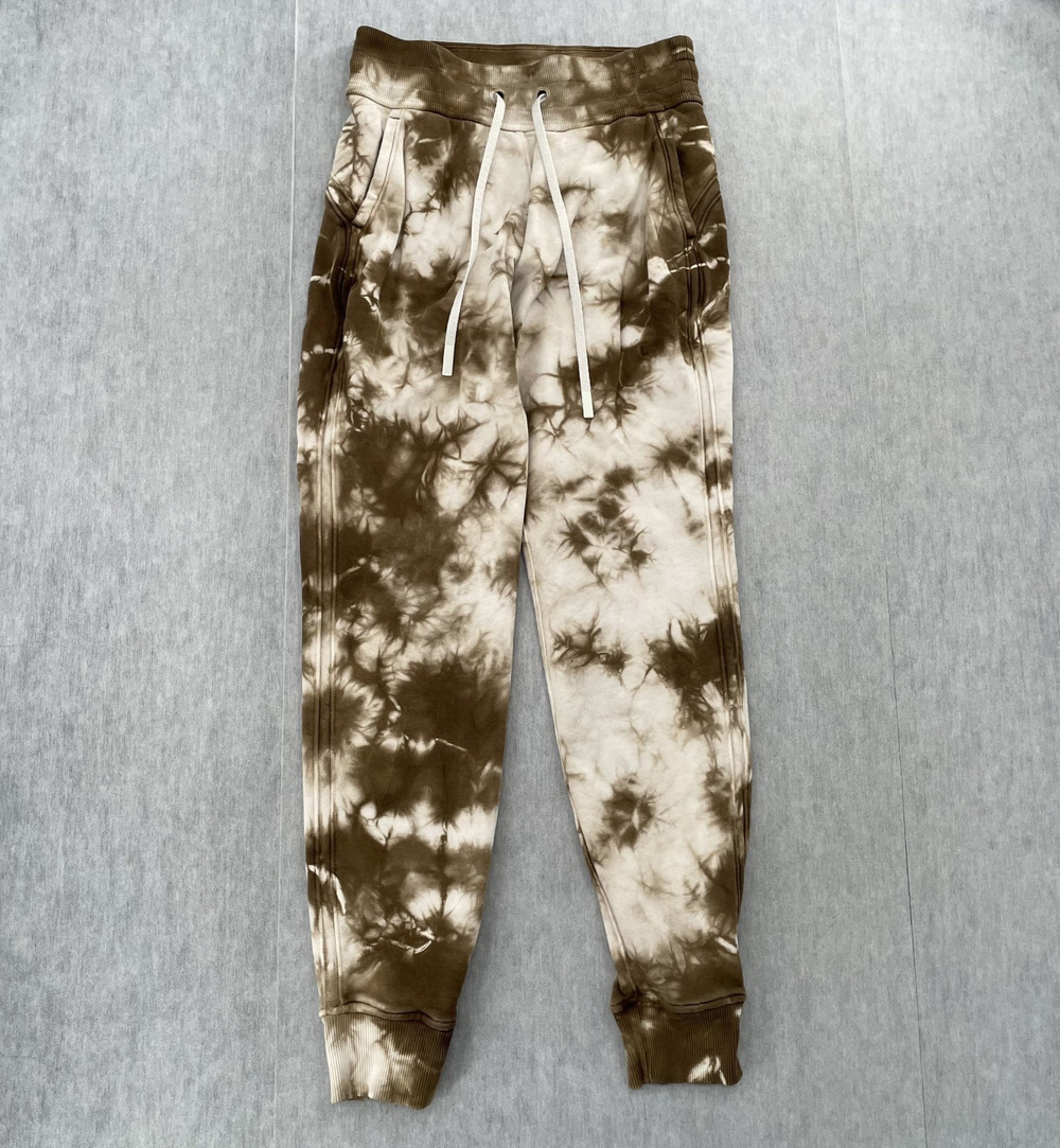Lululemon Pants Womens 2 Warm Down Jogger Tie Dye Earth Day Sand Logo Ladies